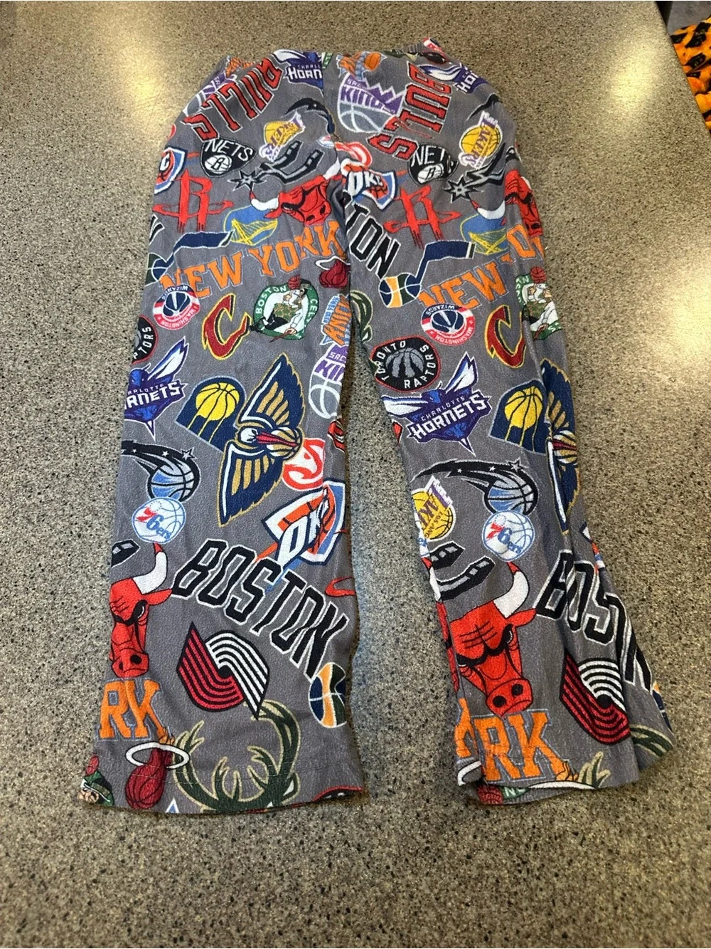 NBA Multicolor Sleepwear Shorts - Gray Base with Blue, Green, Orange Accents